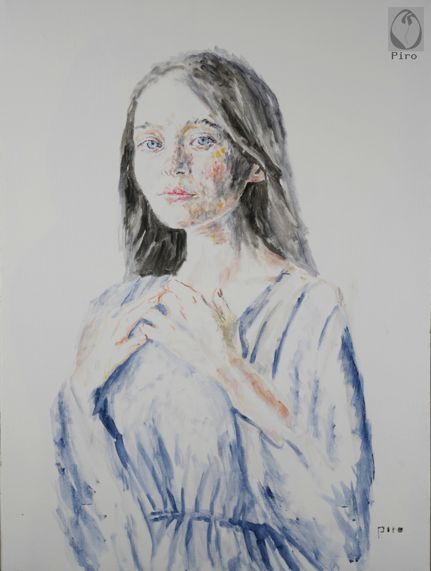 oil on paper - olio su carta di Piro